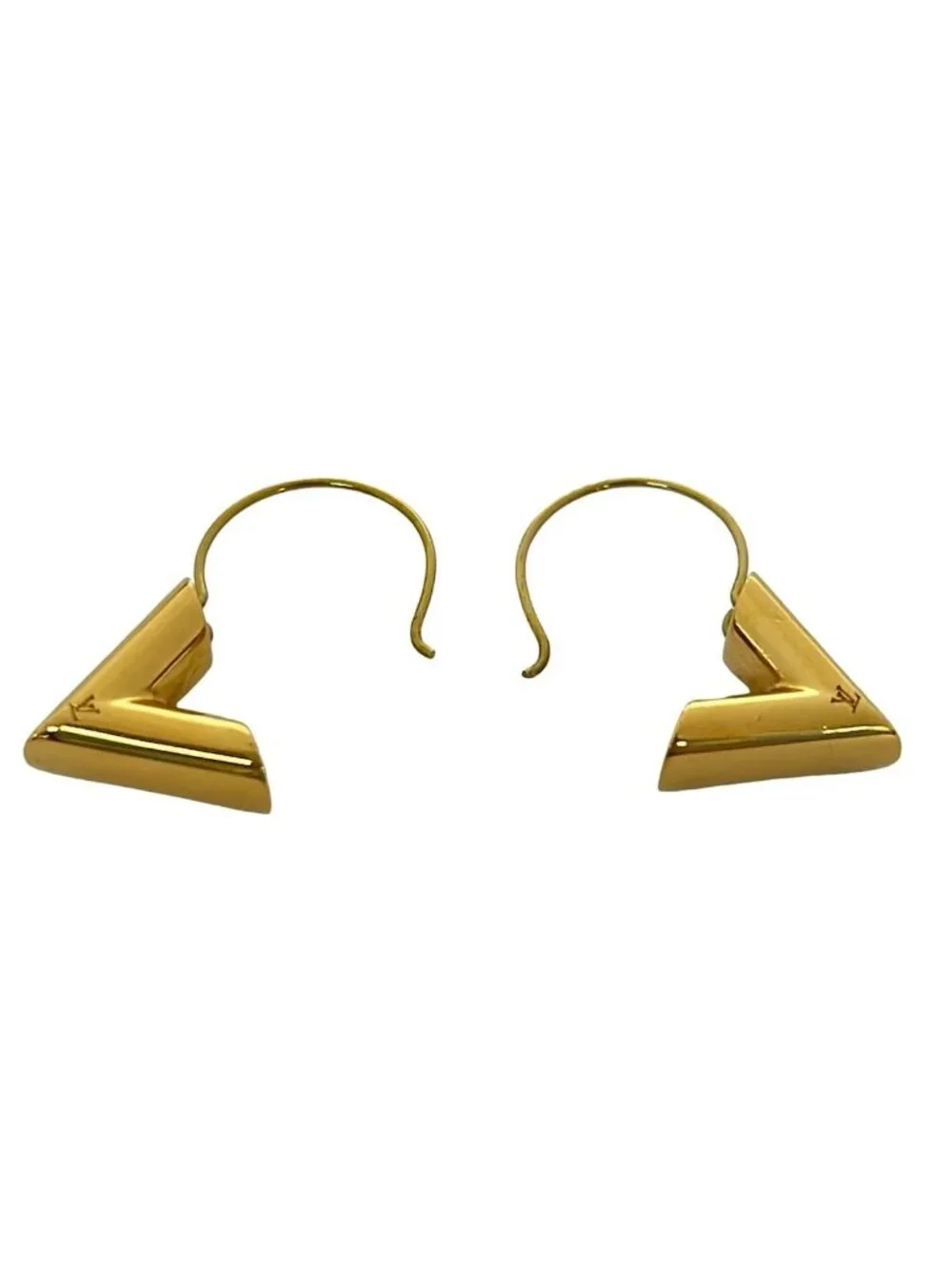 Louis Vuitton Earrings Hoop Essential V Gold